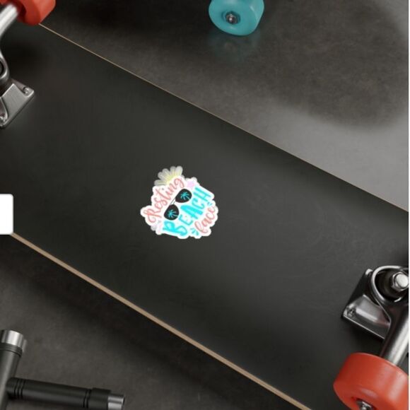 Resting Beach Face Kiss-Cut Vinyl Sticker - Picture 5 of 7